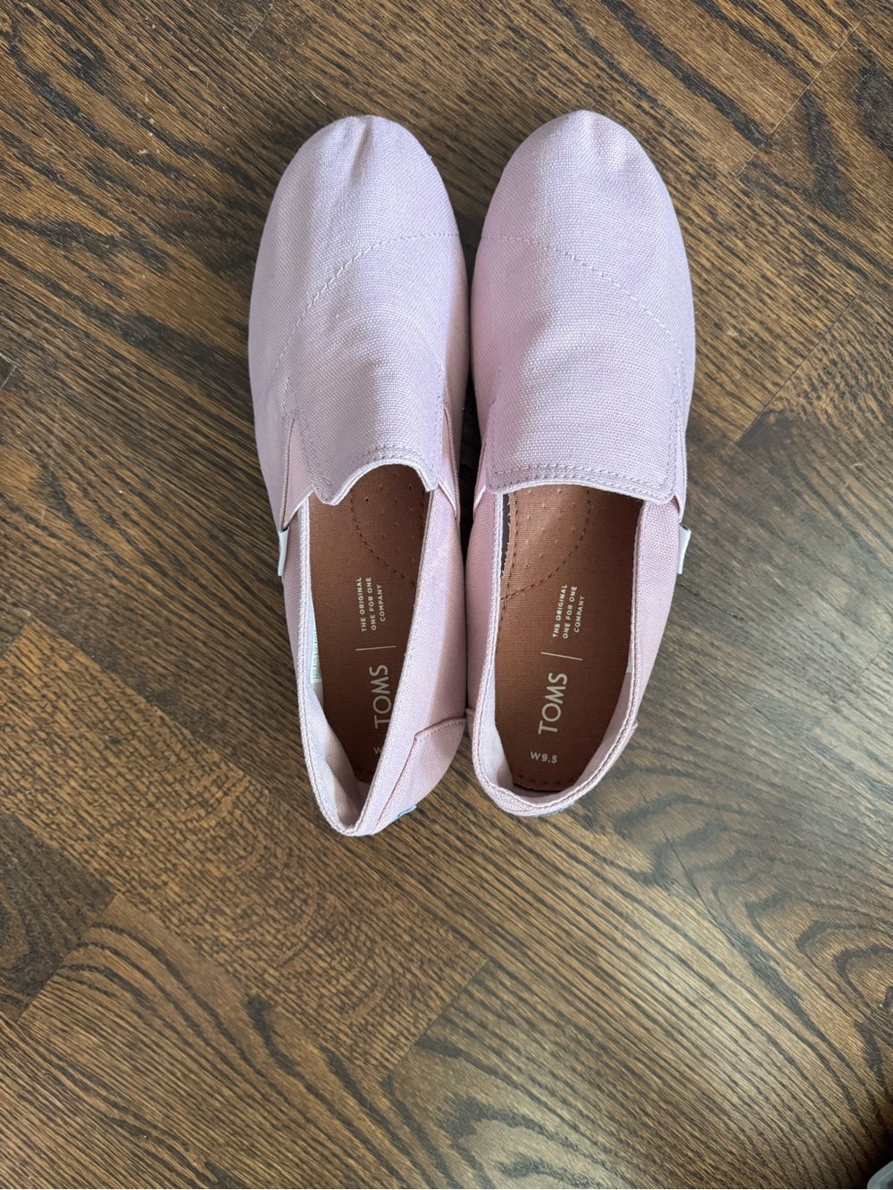 TOMS Light Pink Canvas Slip-On Moccasins